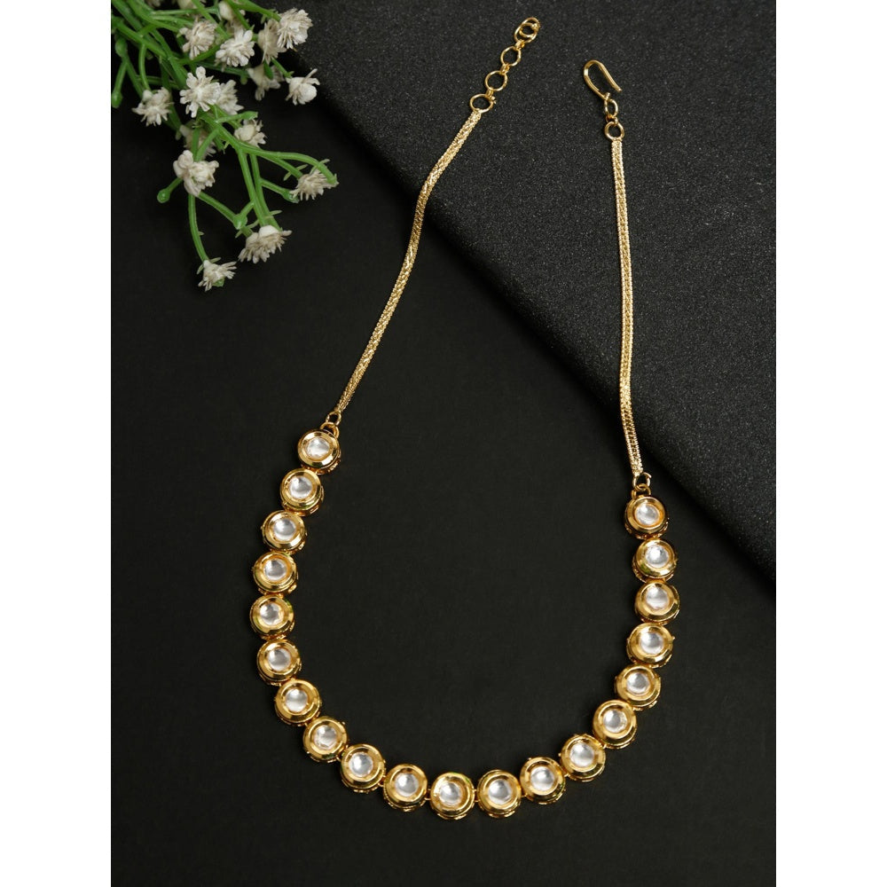 RUBY RAANG STUDIO Gold-Plated Green Choker Necklace
