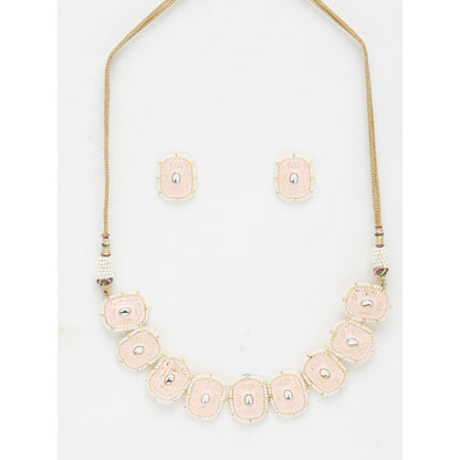 RUBY RAANG STUDIO Gold Kundan Choker with Earrings