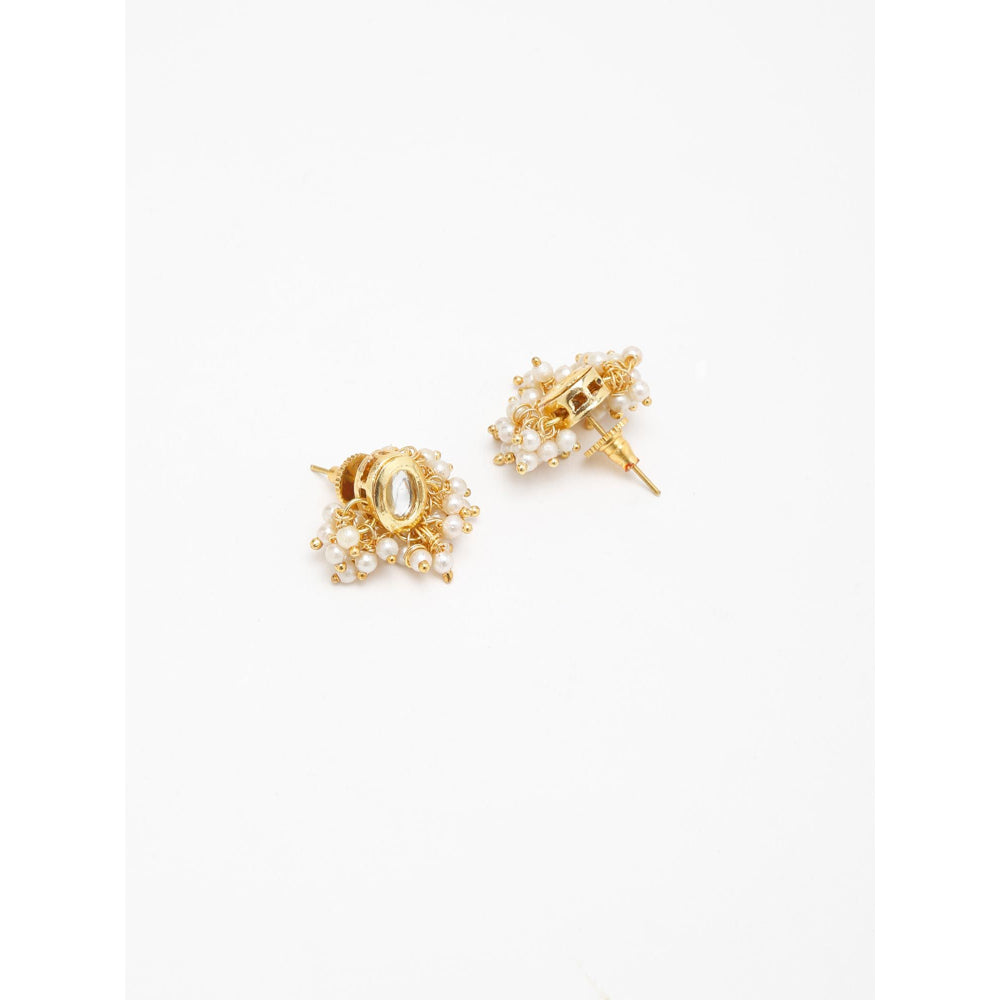 RUBY RAANG STUDIO Gold-Toned Contemporary Studs Earrings
