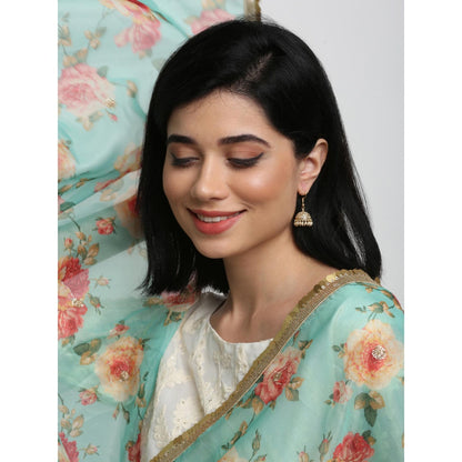 RUBY RAANG STUDIO Gold-Toned Dome Shaped Jhumkas Earrings