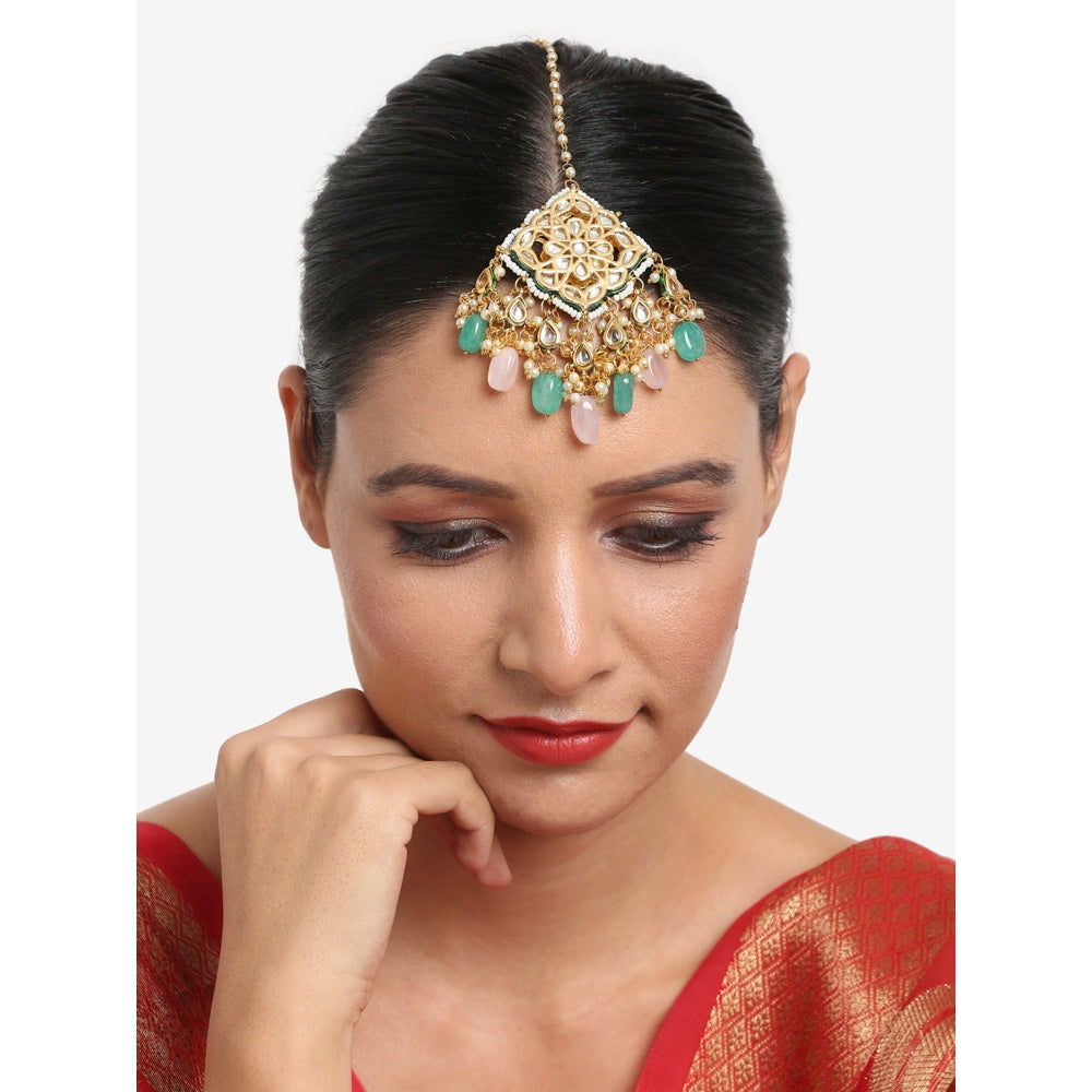 RUBY RAANG STUDIO Dusk Dew Multi Maharani Maang Tikka