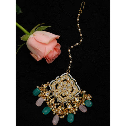 RUBY RAANG STUDIO Dusk Dew Multi Maharani Maang Tikka