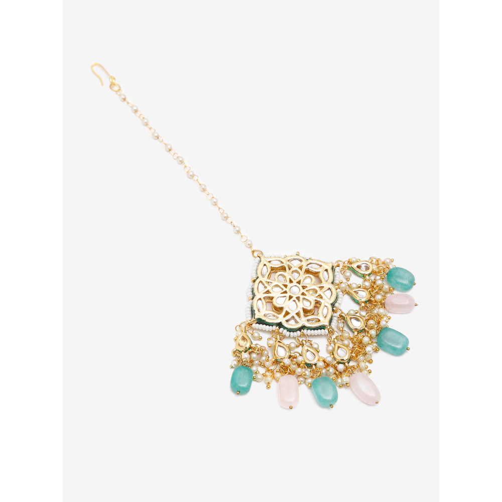 RUBY RAANG STUDIO Dusk Dew Multi Maharani Maang Tikka