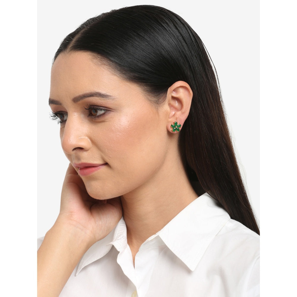 RUBY RAANG STUDIO Dusk Dew Green Studs
