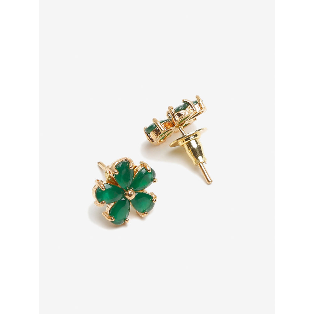 RUBY RAANG STUDIO Dusk Dew Green Studs