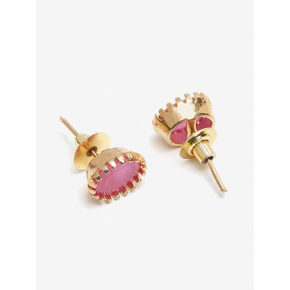 RUBY RAANG STUDIO Dusk Dew Stone Maroon Studs
