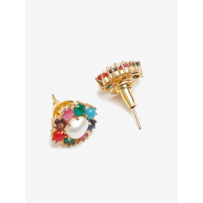 RUBY RAANG STUDIO Dusk Dew Multi Pearl Studs