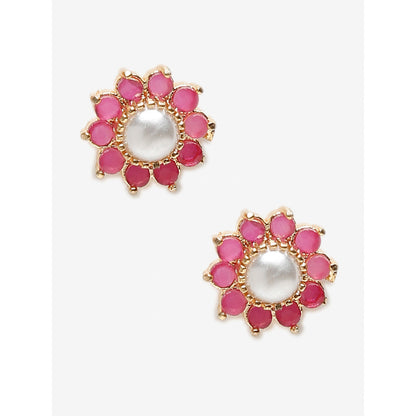 RUBY RAANG STUDIO Dusk Dew Maroon Pearl Studs