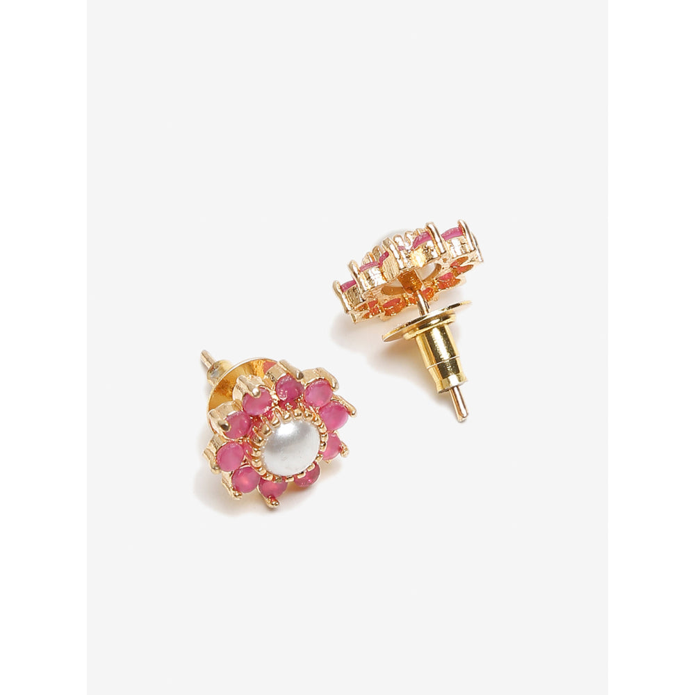 RUBY RAANG STUDIO Dusk Dew Maroon Pearl Studs