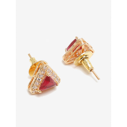 RUBY RAANG STUDIO Dusk Dew Maroon Studs