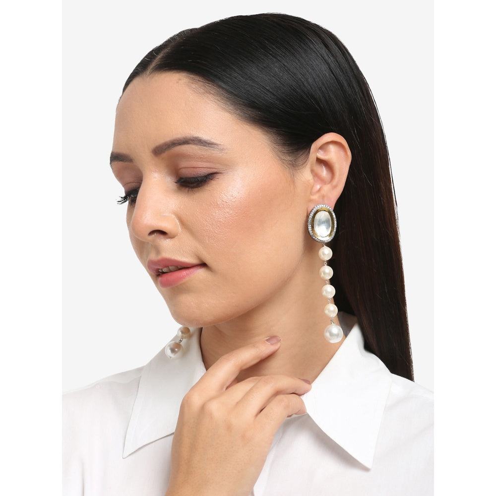 RUBY RAANG STUDIO Dusk Dew Kundan Pearl Earrings