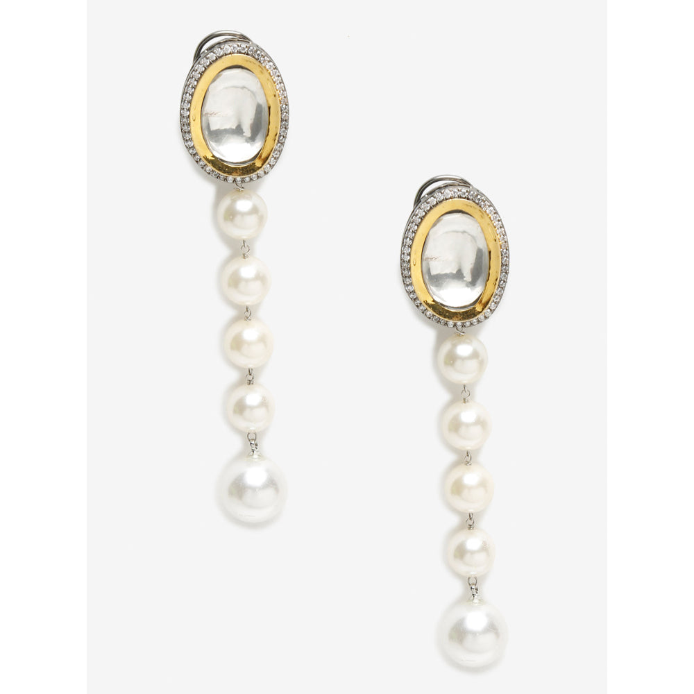 RUBY RAANG STUDIO Dusk Dew Kundan Pearl Earrings