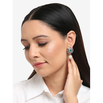 RUBY RAANG STUDIO Dusk Dew Multi Studs with Pearl Drop