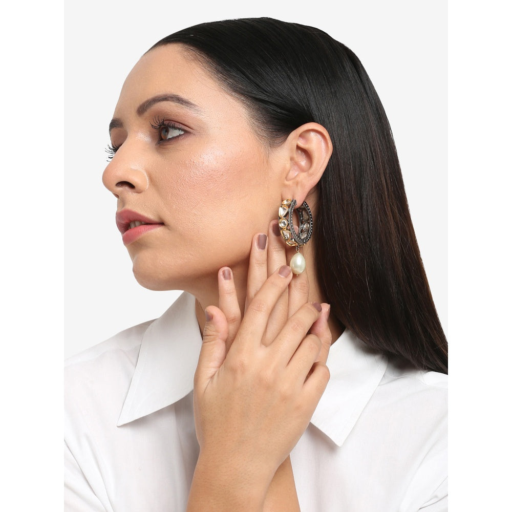 RUBY RAANG STUDIO Dusk Dew Kundan Pearl Loops