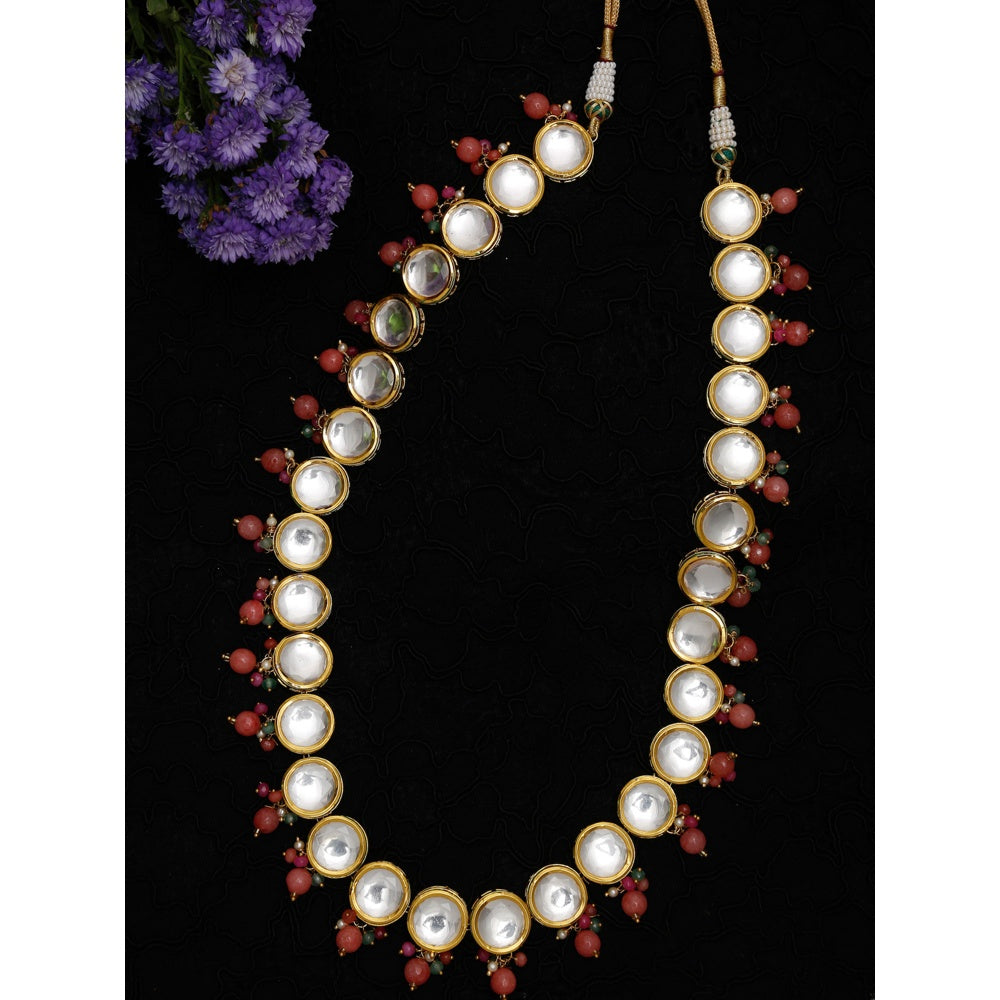 RUBY RAANG STUDIO Dusk Dew Long Kundan Neckpiece
