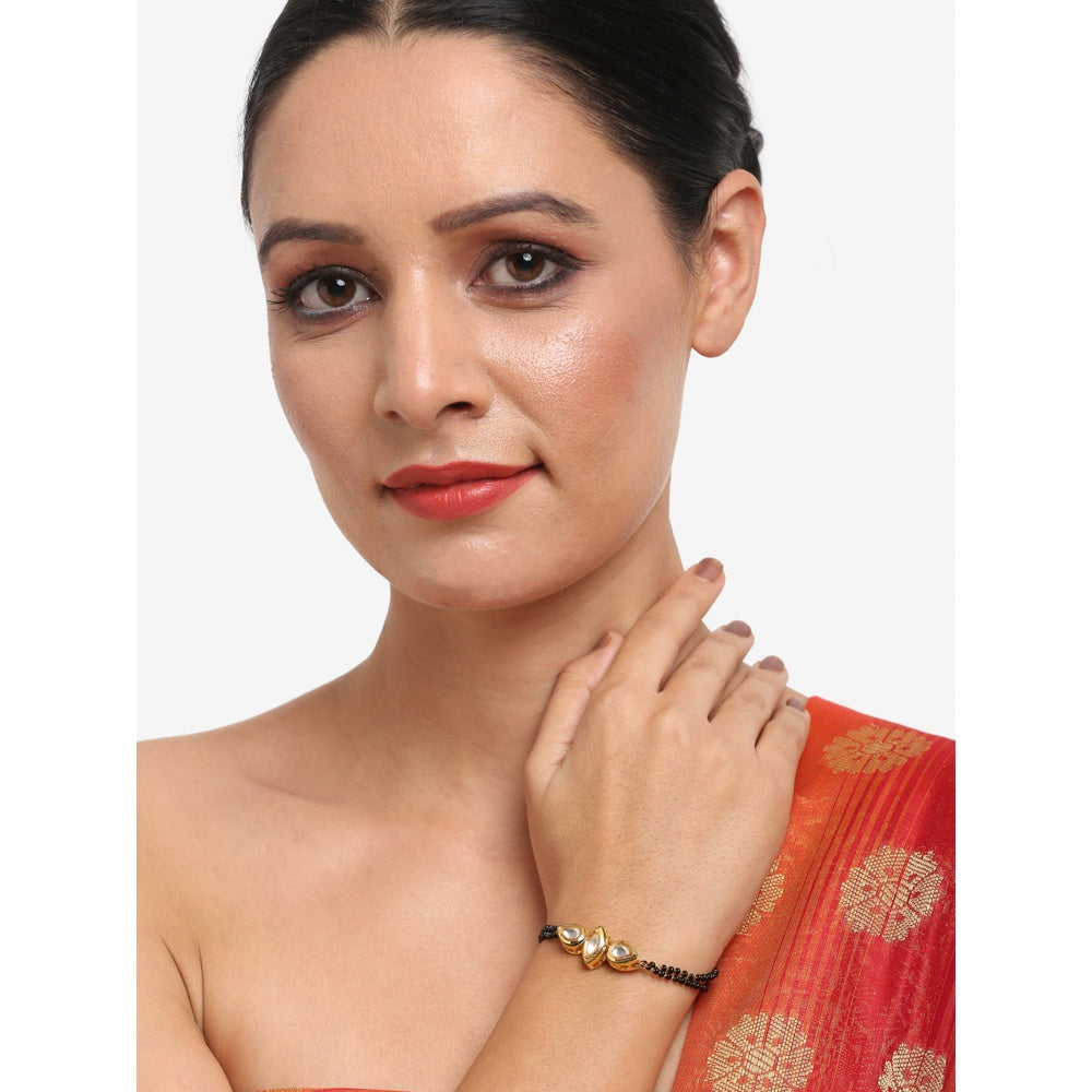 RUBY RAANG STUDIO Dusk Dew Kundan Bracelet Mangalsutra