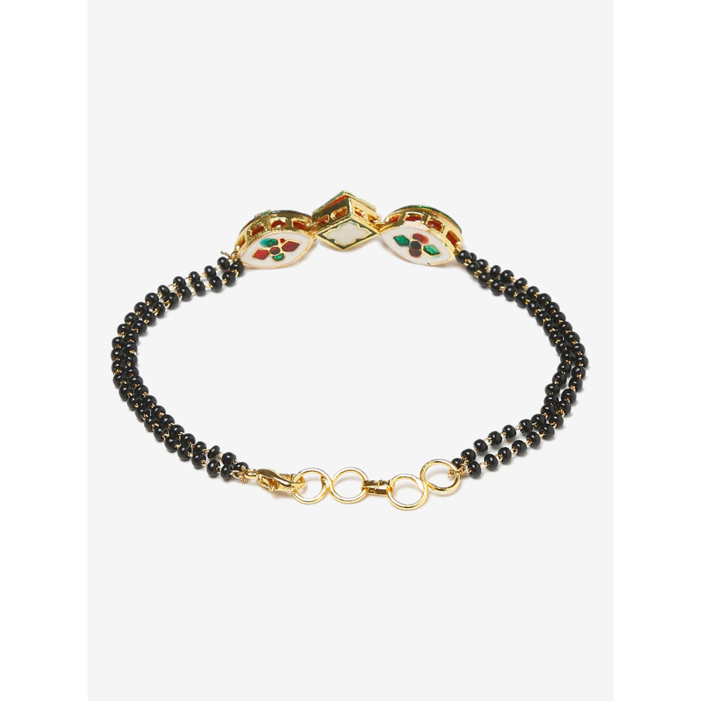 RUBY RAANG STUDIO Dusk Dew Kundan Bracelet Mangalsutra