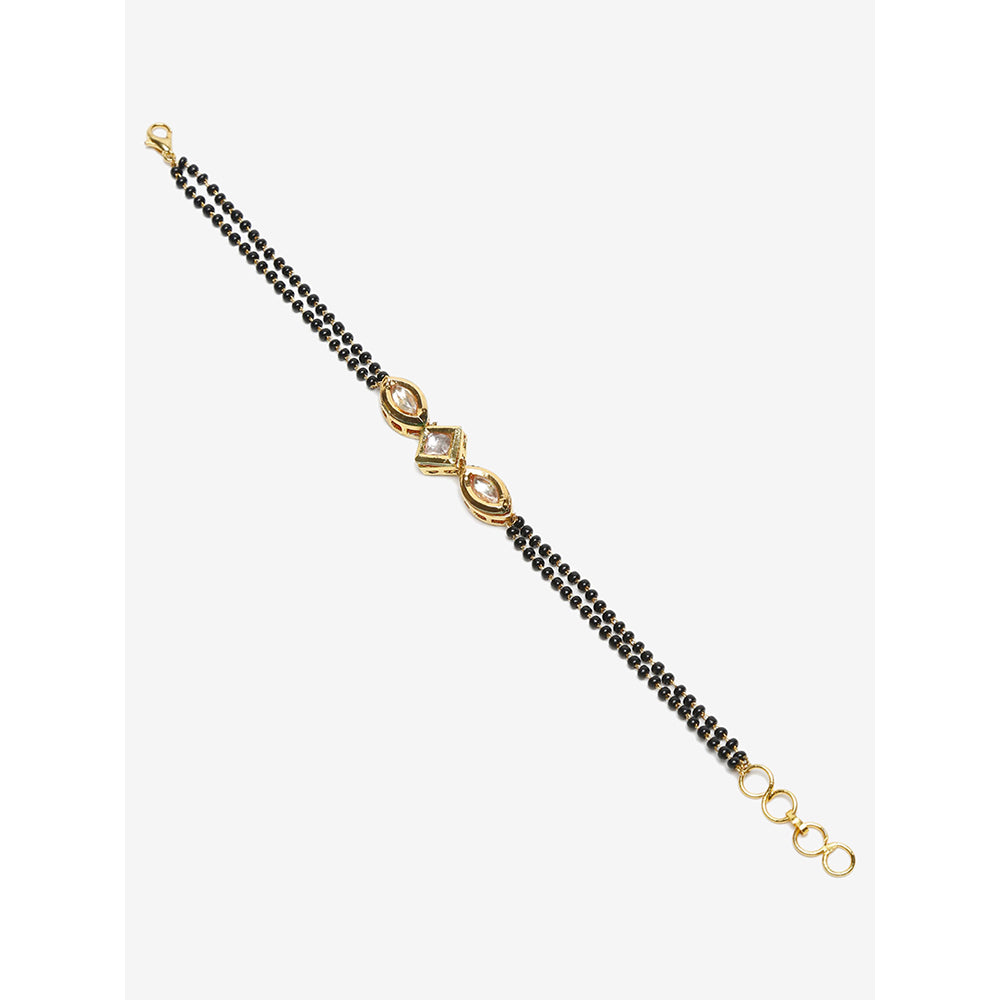 RUBY RAANG STUDIO Dusk Dew Kundan Bracelet Mangalsutra