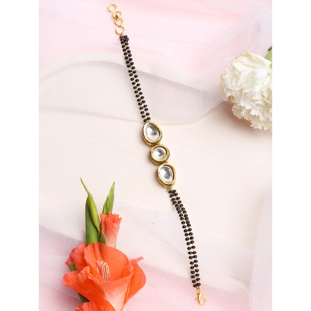 RUBY RAANG STUDIO Dusk Dew Kundan Bracelet Mangalsutra