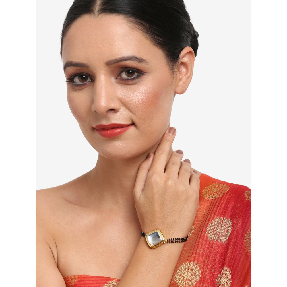 RUBY RAANG STUDIO Dusk Dew Kundan Bracelet Mangalsutra