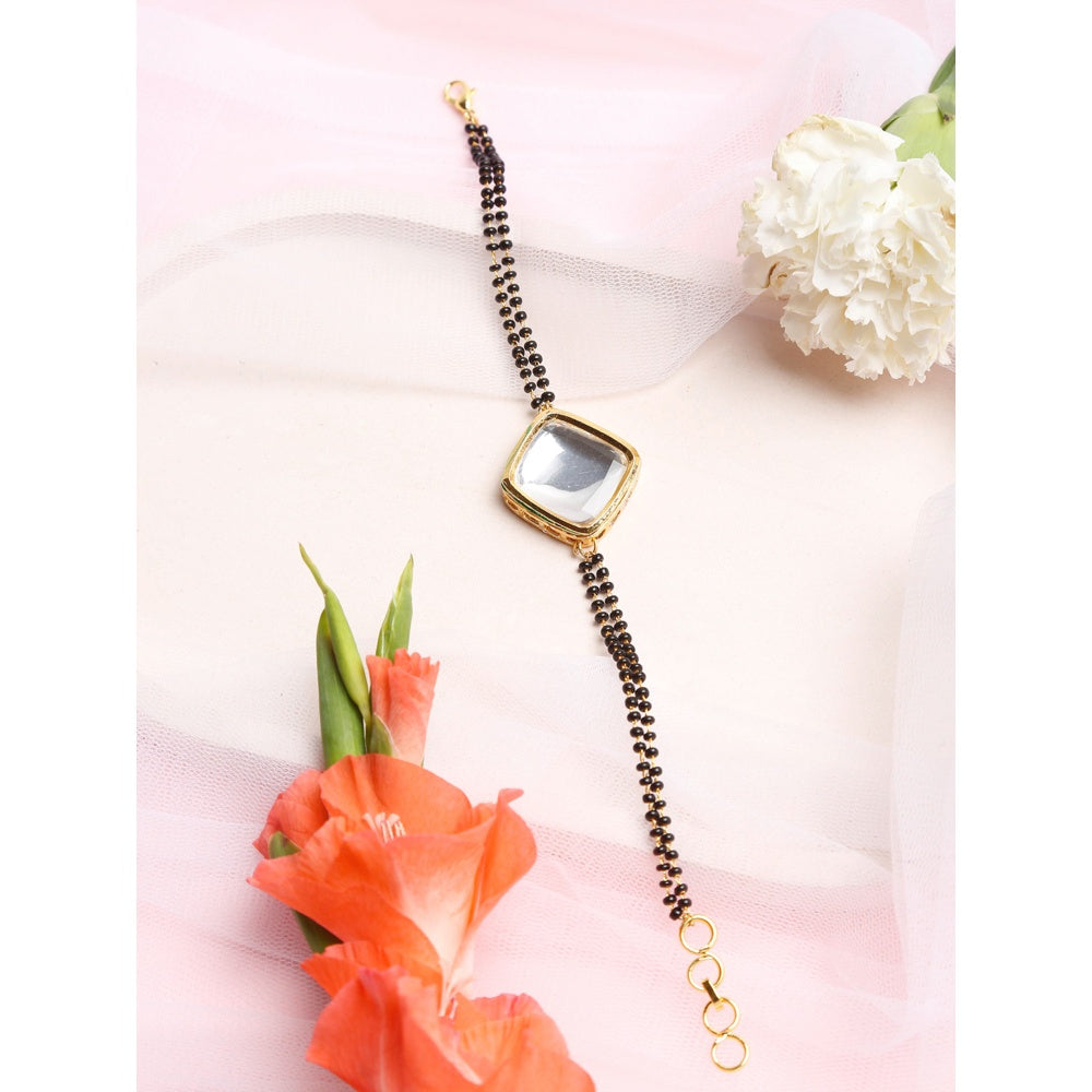 RUBY RAANG STUDIO Dusk Dew Kundan Bracelet Mangalsutra