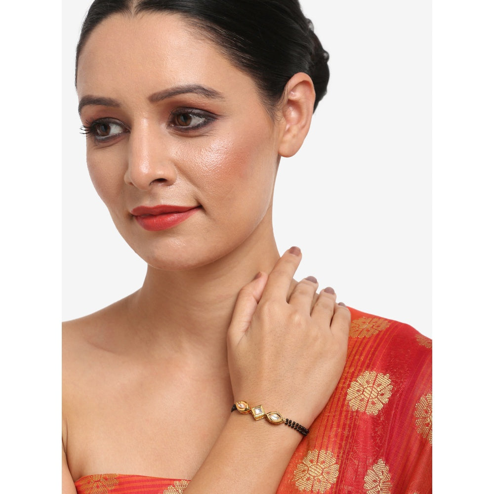 RUBY RAANG STUDIO Dusk Dew Kundan Bracelet Mangalsutra