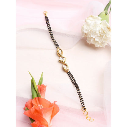 RUBY RAANG STUDIO Dusk Dew Kundan Bracelet Mangalsutra