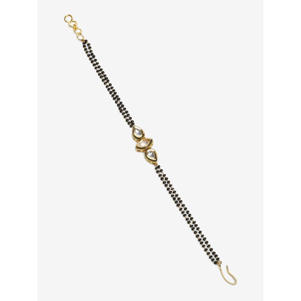 RUBY RAANG STUDIO Dusk Dew Kundan Bracelet Mangalsutra