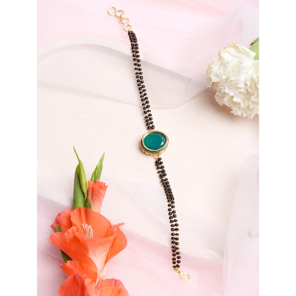RUBY RAANG STUDIO Dusk Dew Kundan Bracelet Mangalsutra