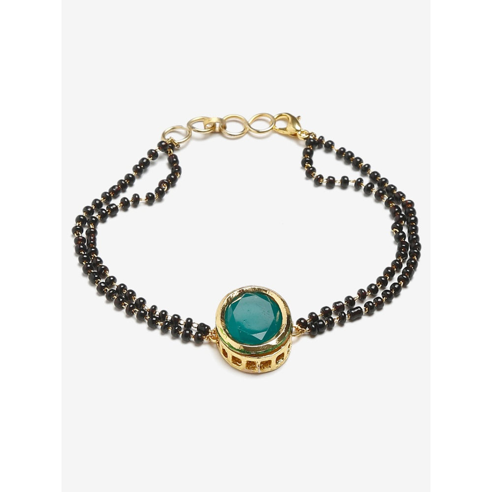 RUBY RAANG STUDIO Dusk Dew Kundan Bracelet Mangalsutra