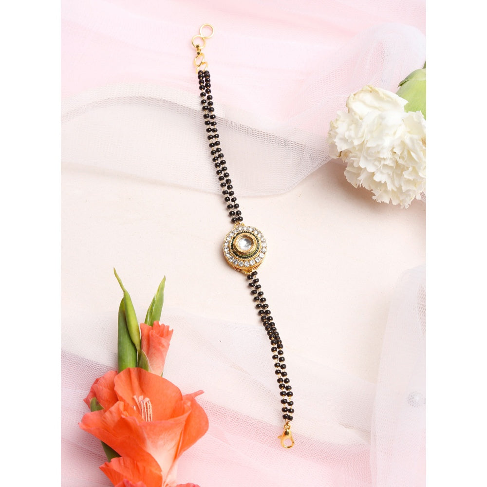 RUBY RAANG STUDIO Dusk Dew Kundan Bracelet Mangalsutra