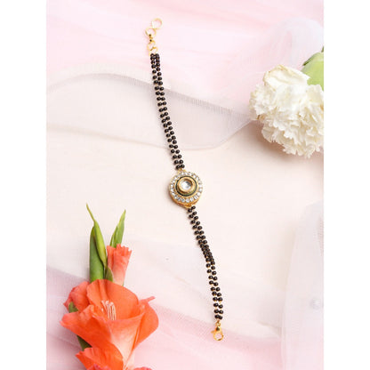 RUBY RAANG STUDIO Dusk Dew Kundan Bracelet Mangalsutra