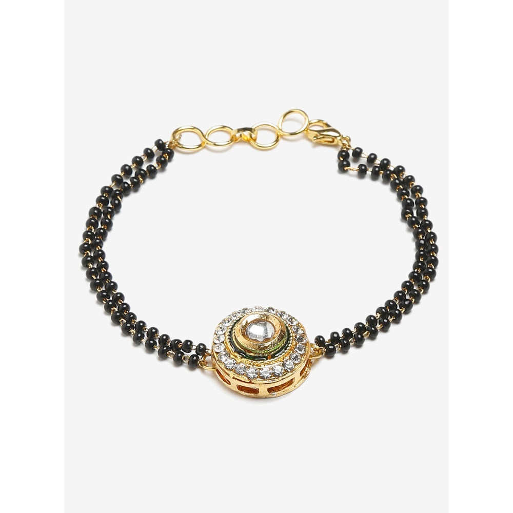 RUBY RAANG STUDIO Dusk Dew Kundan Bracelet Mangalsutra