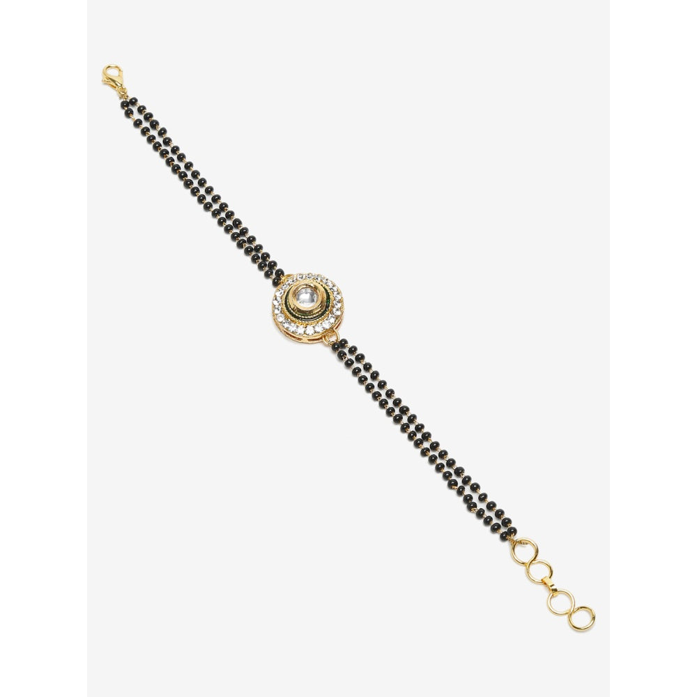 RUBY RAANG STUDIO Dusk Dew Kundan Bracelet Mangalsutra