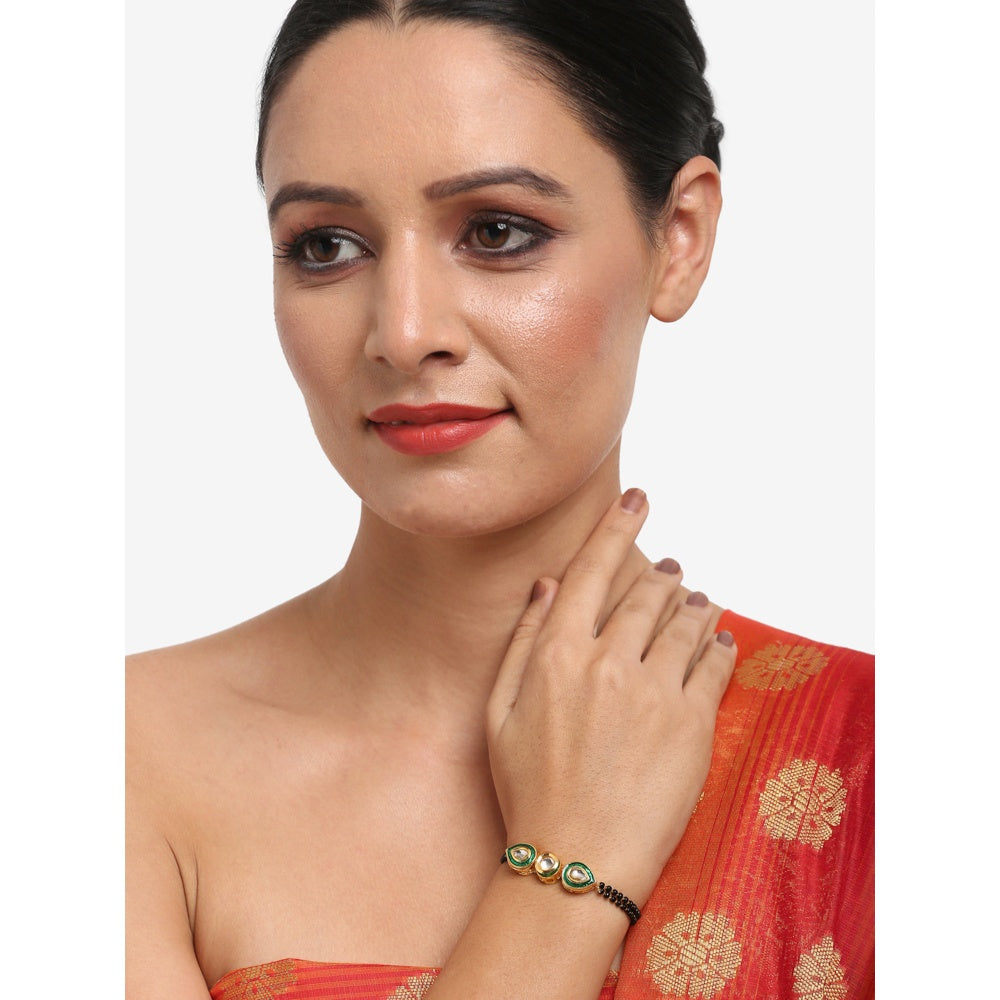 RUBY RAANG STUDIO Dusk Dew Kundan Bracelet Mangalsutra