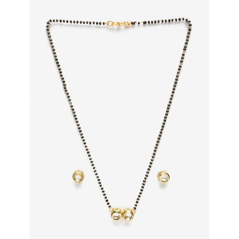 RUBY RAANG STUDIO Dusk Dew Kundan Mangalsutra with Studs