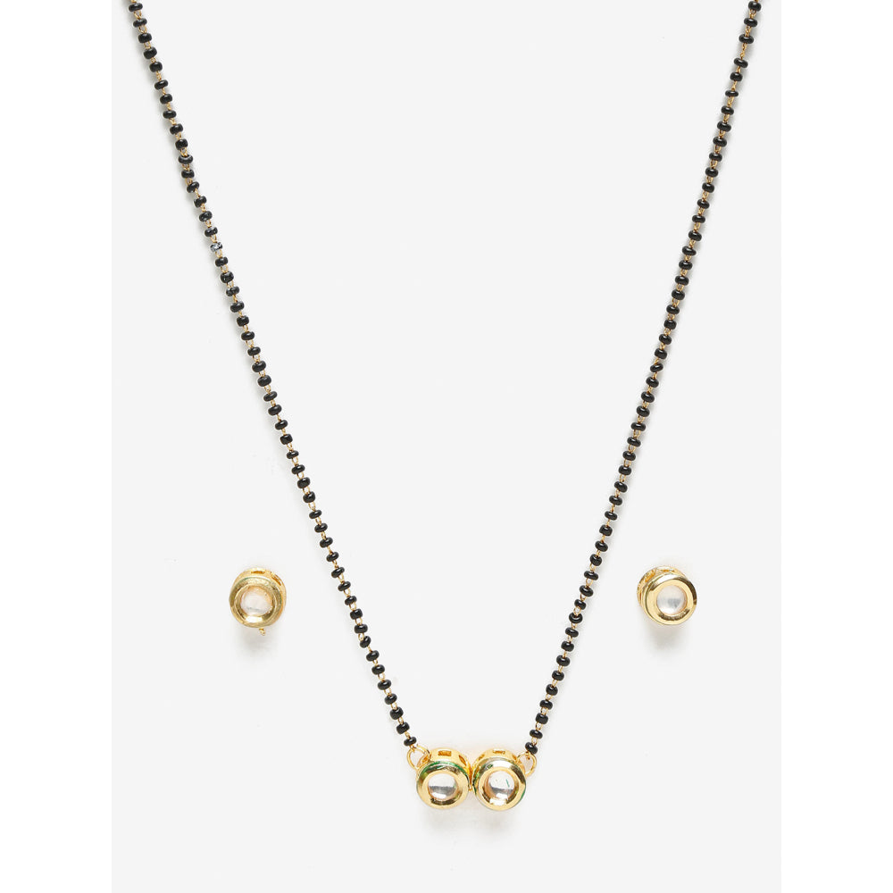 RUBY RAANG STUDIO Dusk Dew Kundan Mangalsutra with Studs