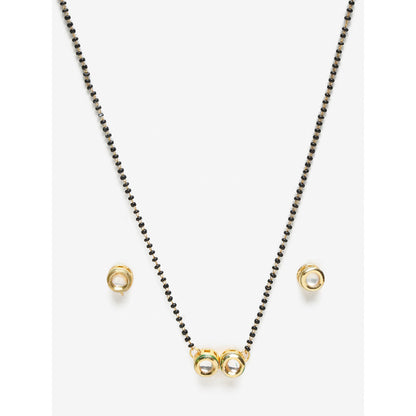 RUBY RAANG STUDIO Dusk Dew Kundan Mangalsutra with Studs