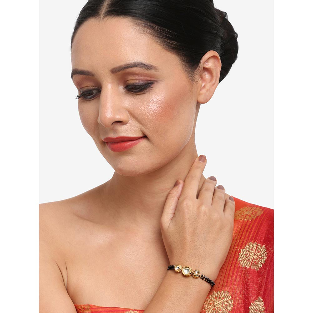 RUBY RAANG STUDIO Dusk Dew Kundan Bracelet Mangalsutra