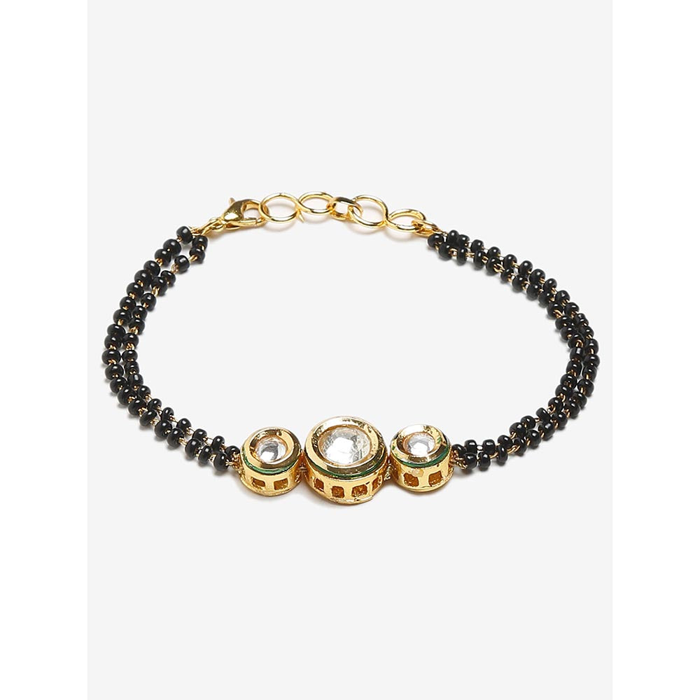 RUBY RAANG STUDIO Dusk Dew Kundan Bracelet Mangalsutra
