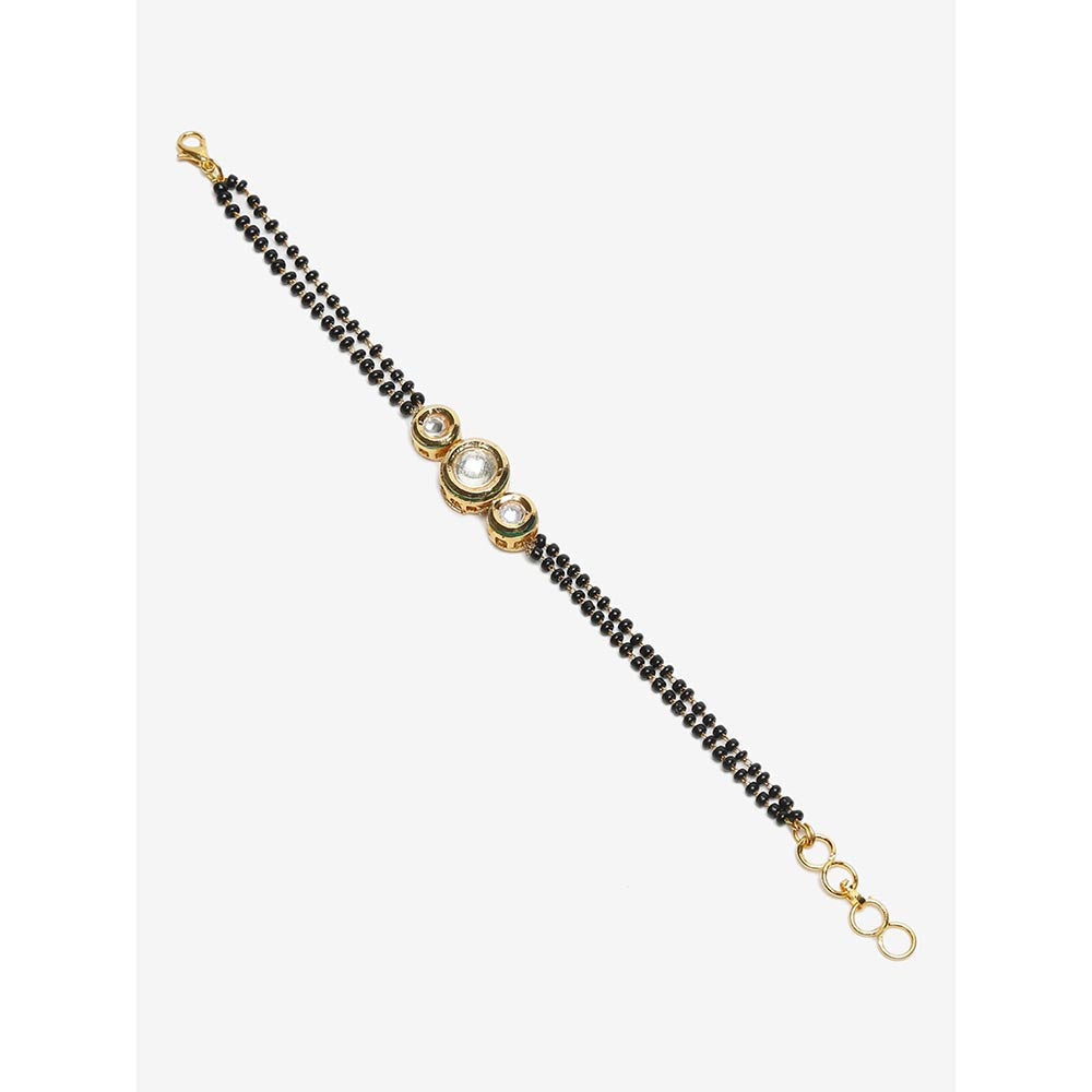 RUBY RAANG STUDIO Dusk Dew Kundan Bracelet Mangalsutra