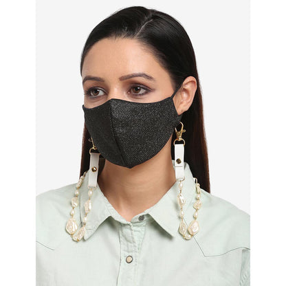 RUBY RAANG STUDIO Dusk Dew Mother of Pearl White Mask Chain