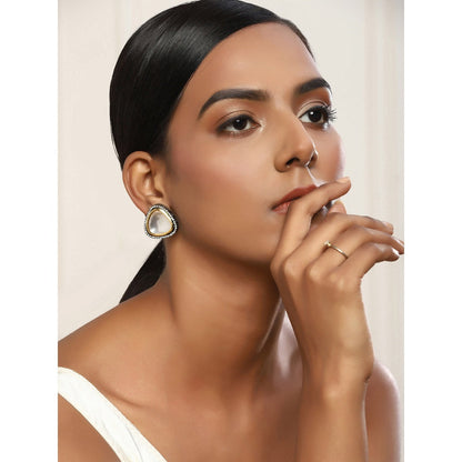 RUBY RAANG STUDIO Nai Fiza Kundan in Dual Tone Embellished Studs