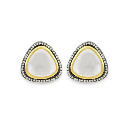 RUBY RAANG STUDIO Nai Fiza Kundan in Dual Tone Embellished Studs