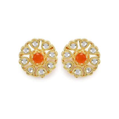 RUBY RAANG STUDIO Nai Fiza Flower Shaped Kundan Studs