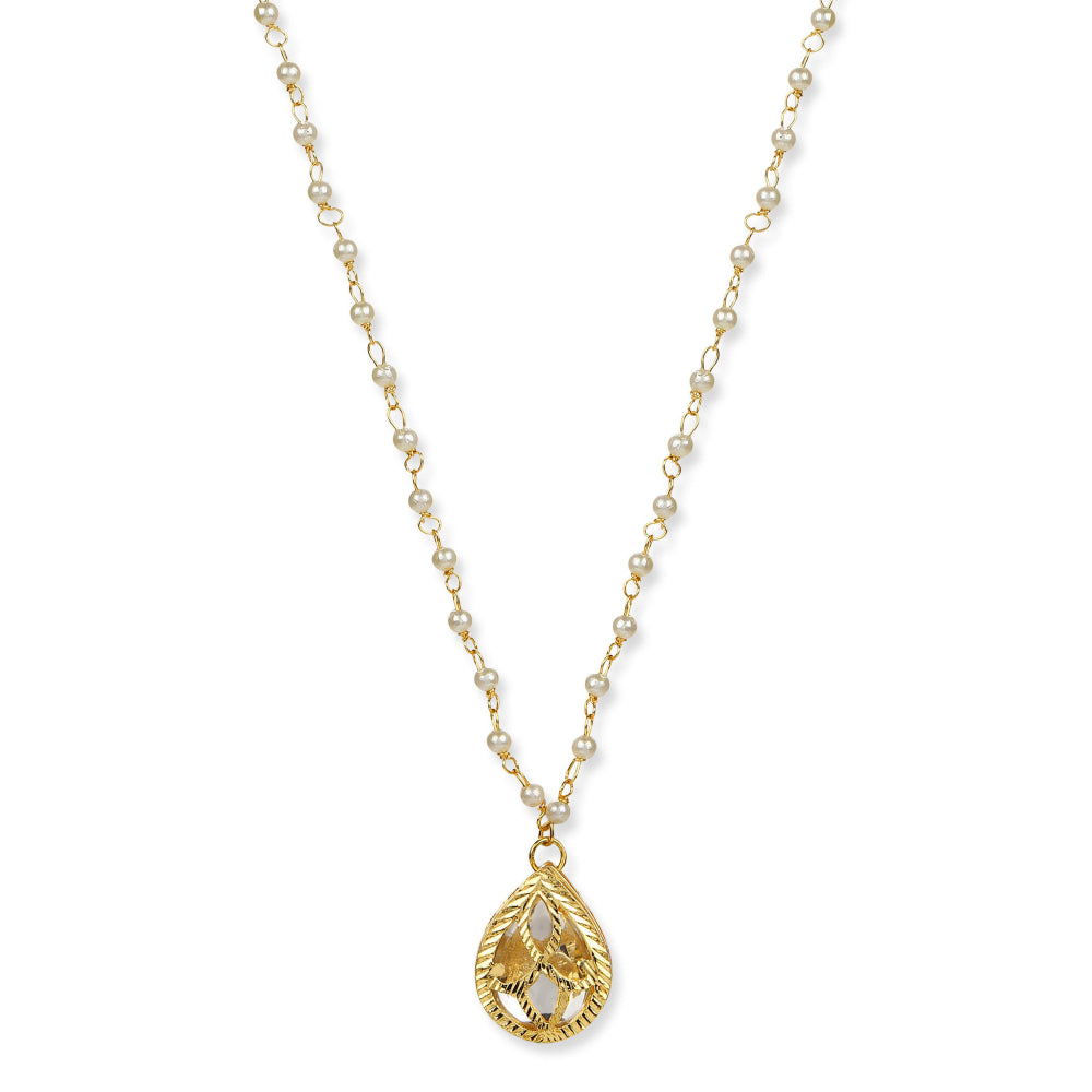 RUBY RAANG STUDIO Nai Fiza Tear Drop Kundan Pearl Neckpiece