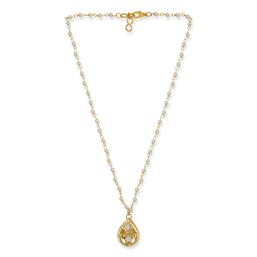 RUBY RAANG STUDIO Nai Fiza Tear Drop Kundan Pearl Neckpiece