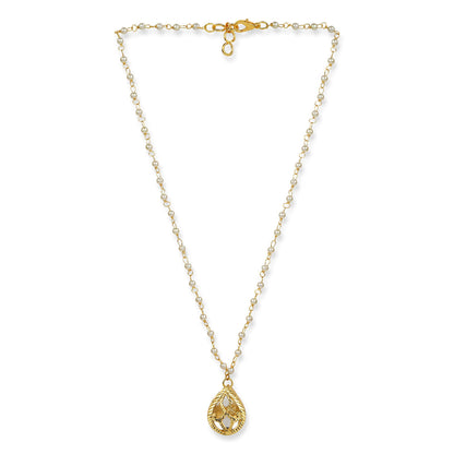 RUBY RAANG STUDIO Nai Fiza Tear Drop Kundan Pearl Neckpiece