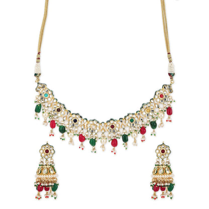 Ruby Raang Studio Kundan Choker With Jhumki Earrings
