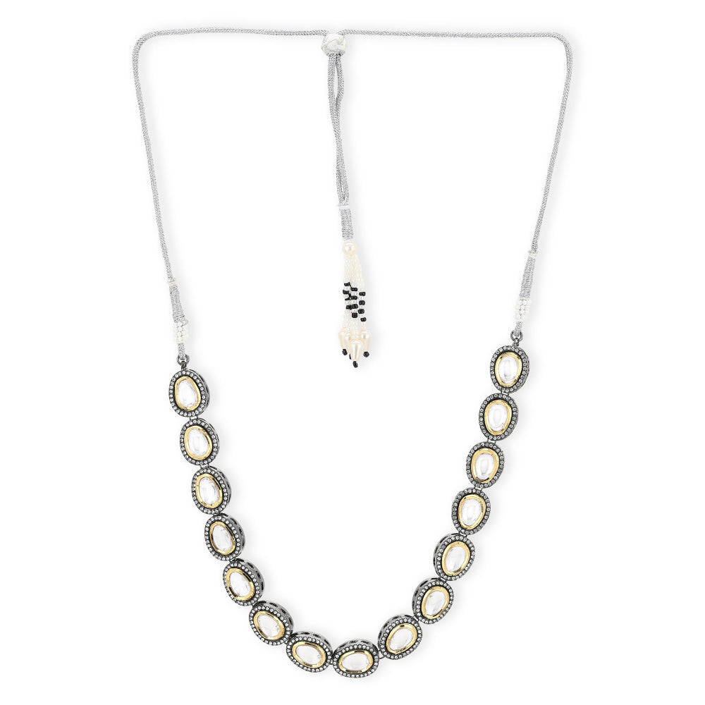 Ruby Raang Studio Gold And Silver Dual Plated Neckpiece